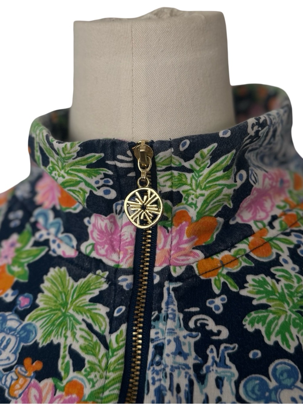 Lilly Pulitzer Disney Jacket Navy Leona Zip-Up Lilly Loves Disney - Picture 3 of 10